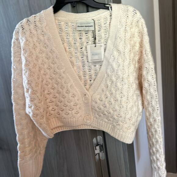 $190 NWT FINDERS KEEPERS Australia Mabel cropped cardigan ivory S - Picture 5 of 11